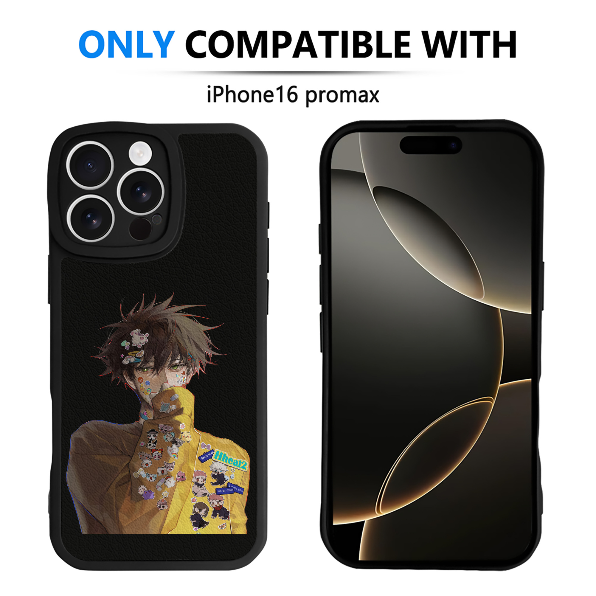 （画像用） 呪術廻戦 Jujutsu Kaisen 【iPhone 16シリーズ対応】シリコンスマホケース（レザー調） 材質：シリコン